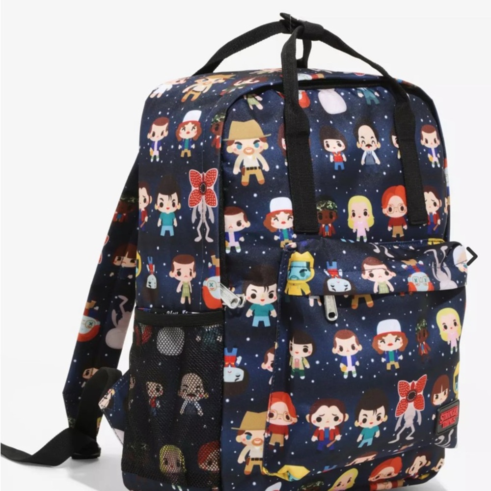 Stranger Things Chibi Character Print Backpack - Picture 5 of 6